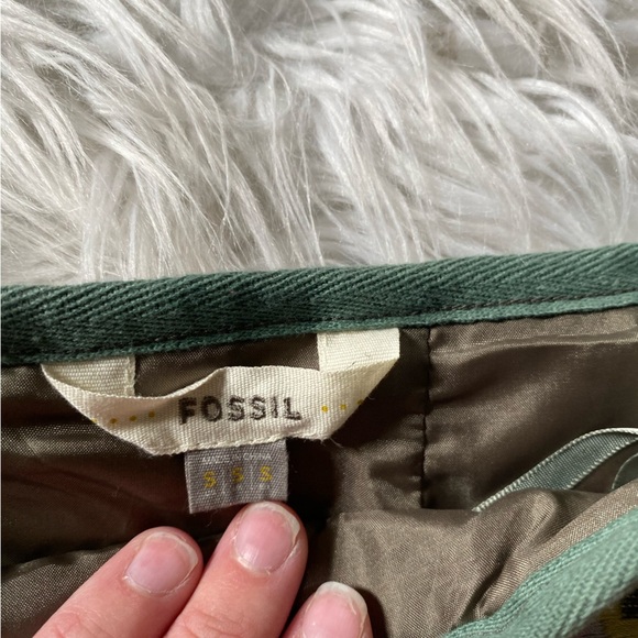 Fossil skirt womens small geometric Frida Heavily Embroidered Diamonds Squares - Picture 5 of 9